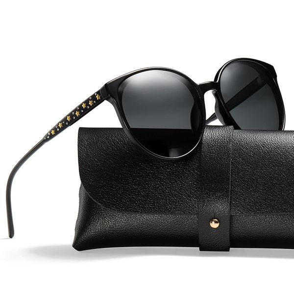 

women's fashion polarized sunglasses new trend round frame sunglasses women's 29904 lady sunglasses glasses designer glasses, White;black