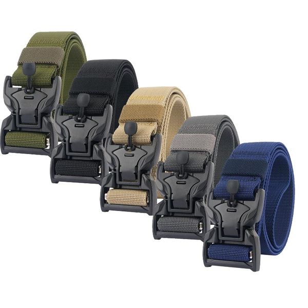 

2021 new nylon belt men army tactical belt molle swat combat belts knock off survival waist tactical gear outdoor, Black;gray