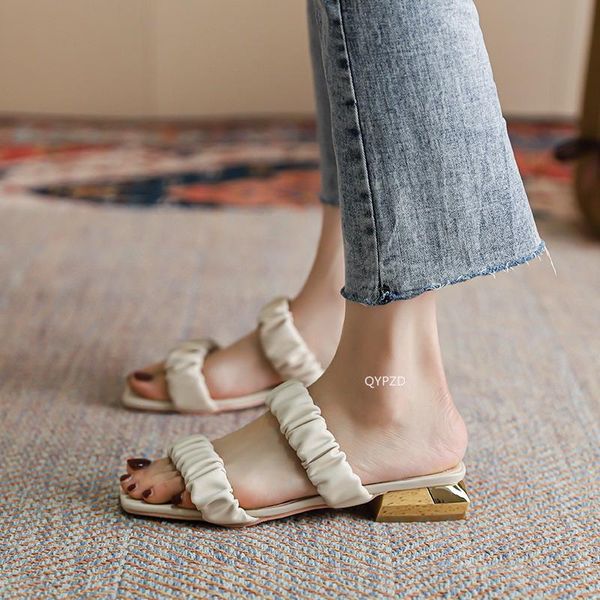 

sandals 2021 summer party wedding shoes women mesh elegant thin high heels mules, Black