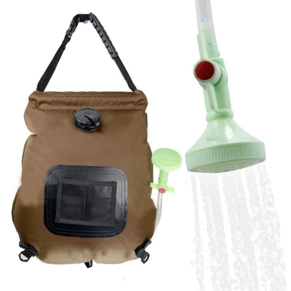 

hydration packs outdoor shower water bags 20l camping solar heating bag portable folding storage equipment bath head switchable