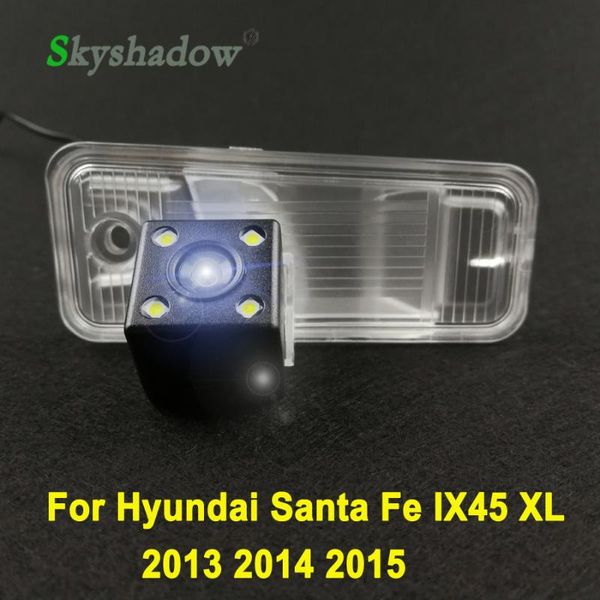 

car rear view cameras& parking sensors hd ccd 4 led night vision backup camera waterproof assistance for santa fe ix45 xl 2013 2014