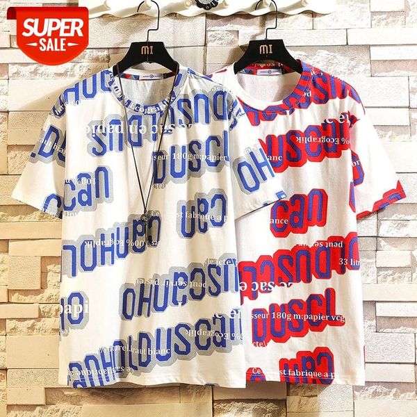 

fashion short sleeves casual o neck casual t-shirt print men's cotton 2021 summer clothes tees tshirt oversize m-5xl #ei30, White;black