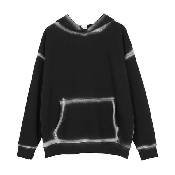 

black&white contrast hoodie hip hop oversize raglan pullover autumn streetwear