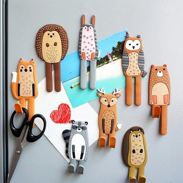 

fridge magnets design magnet animal creative cartoon cute plastic door refrigerator with hooks buy two shpping