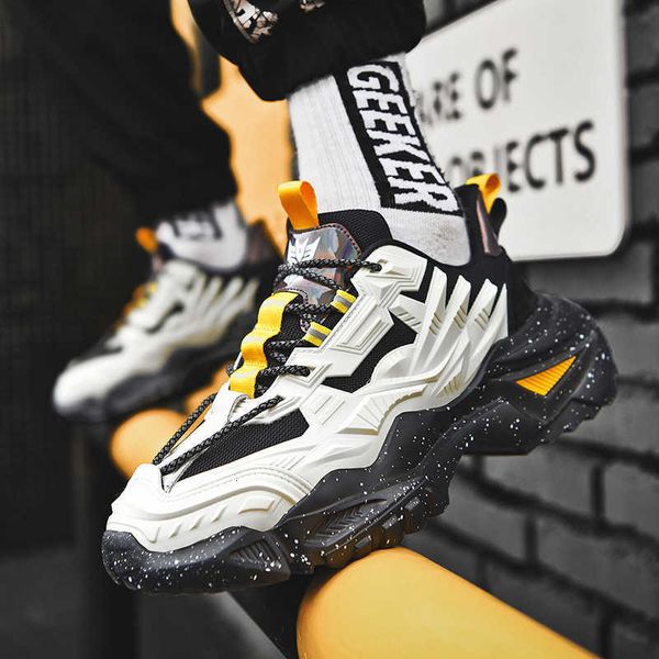 

daddy shoes men's summer breathable 2021 fashion putian black elevated sneakers men's