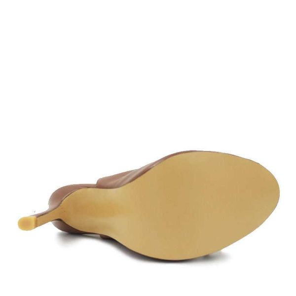 

sandals summer 2021 buckle high heeled large size 40-46 thin in, Black