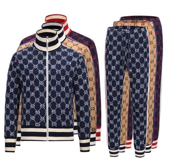 

men's fashion new designer tracksuits men's hoodie jacket casual wear jogging pants set asian size -3xl, Gray