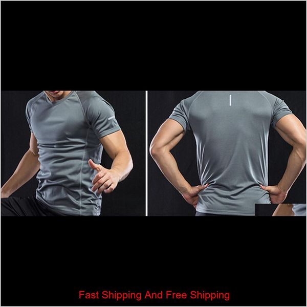 

short sleeve men's vest quick-drying clothes sports running t-shirt tight ice s qylwgd pthome, White;black