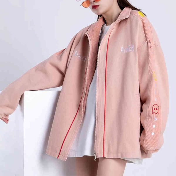 

women's jackets irmÃ£ fara nova moda primavera outono uniforme feminino jaqueta veludo gola alta plus size curto blusÃ£o casaco 6zoi, Black;brown