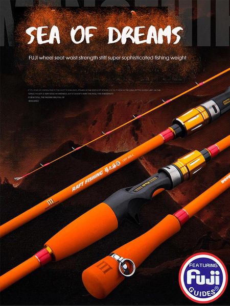

boat fishing rods shore jump fish ocean rod raft 1.35 1.65 1.8m carbon bass fast action travel for boat/raft