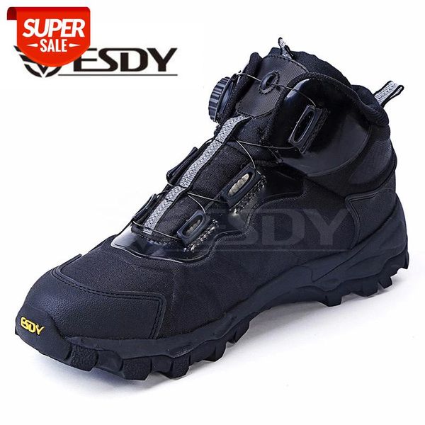 

men tactical military boots winter leather lace up combat army ankle boots mens flat safety work shoes #tk64