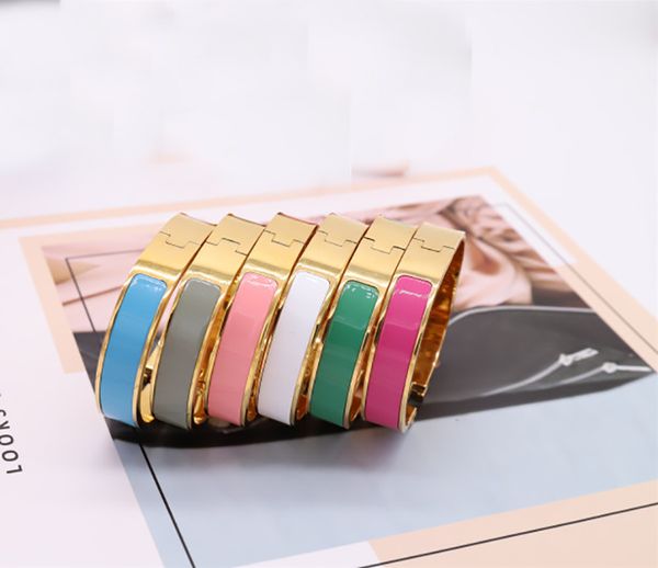 

enamel rainbow stainless steel bracelet bangle 8mm narrow bangles bracelets for for women lover couples lovers gift jewelry, Black