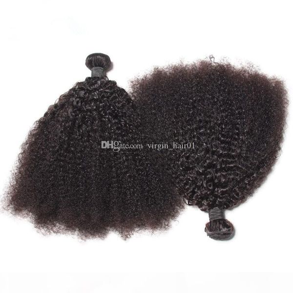 

brazilian afro kinky curly bundles human hair weft natural black remy hair extensions for black women afro kinky curly hair, Black;brown