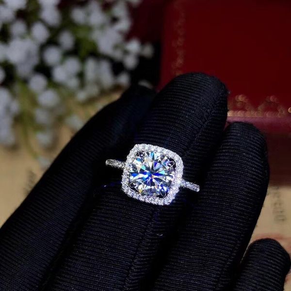 

cluster rings designers recommend this year's most gemstone, moissanite diamond ring, lady jewelry 925 sterling silver, Golden;silver