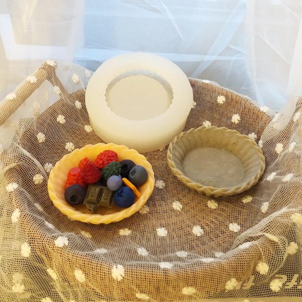 

craft tools candle molds pie crust design korean silicone mold diy decoration waffle base creative mousse pastry baking