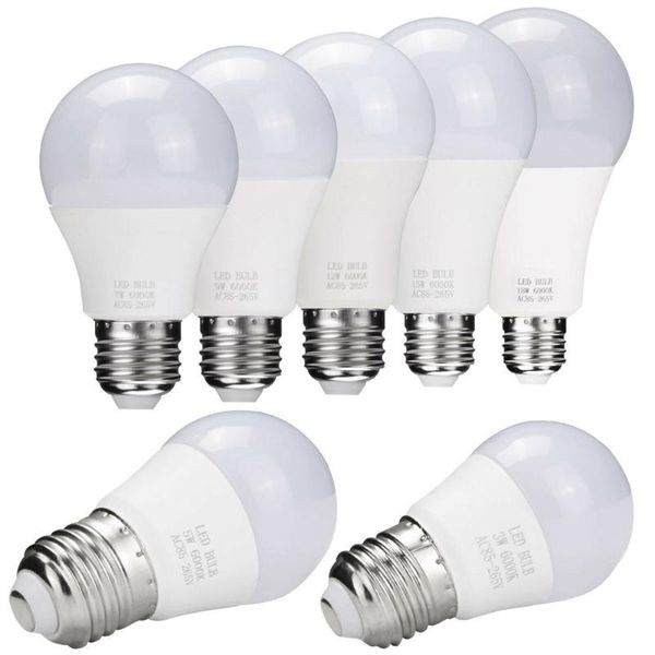 

bulbs e27 led globe bulb light ac 110v 220v 230v 240v 18w 15w 12w 9w 7w 5w 3w lampada spotlight table lamp warm/ cool white