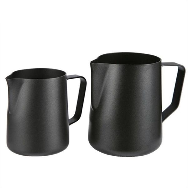 

coffee pots espresso pitcher barista craft latte milk frothing jug stainless steel colorful mug 350ml-1000ml