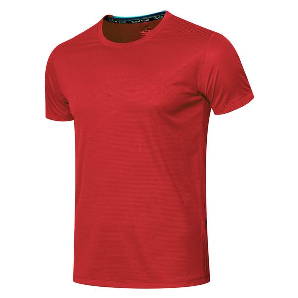 

men's sports short-sleeved summer quick-drying clothes ice silk sportswear red running fitness t-shirt tide, Black;yellow