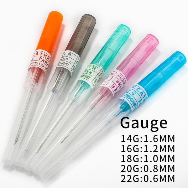 

tattoo needles 14g 16g 18g 20g 22g body jewelry steel i.v. catheter piercing supply sterilized