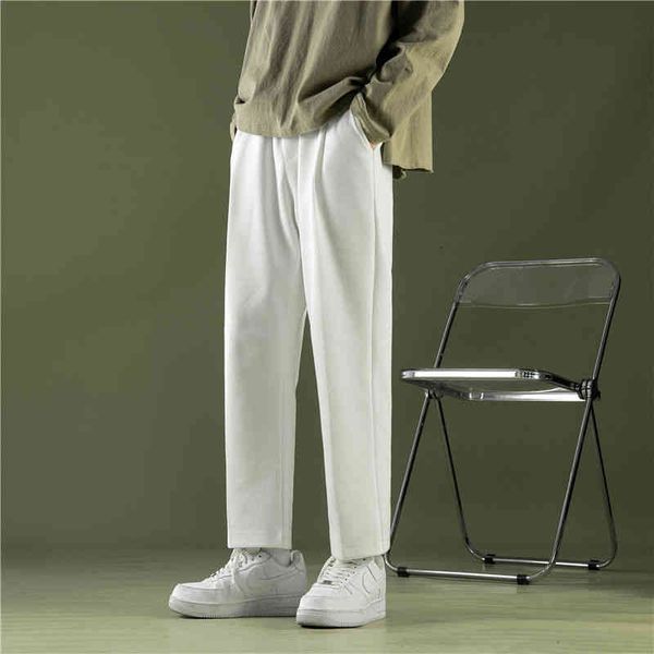 

men's pants wide-leg fashion casual men sweatpants streetwear loose hip-hop straight trousers mens joggers track y52u, Black