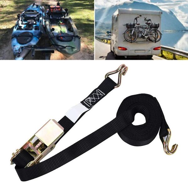 

rafts/inflatable boats cargo ratchets strap heavy duty tie down with buckle portable belt adjustable re-tractable kayak canoe safety waterin