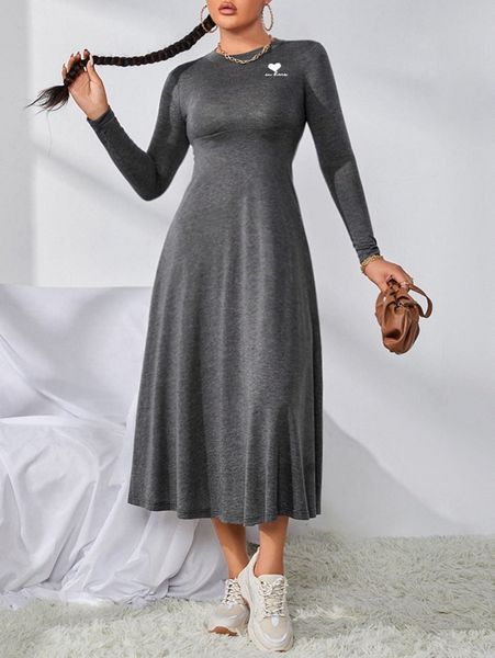 

heart and letter embroidery dress o1ou#, Black;gray