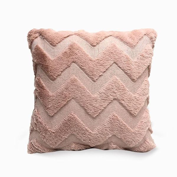 

cushion/decorative pillow plush cushion cover for sofa living room home decoration throw solid color square waist pillowcase 43x43cm