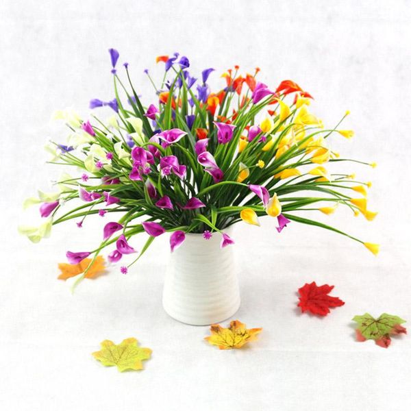 

decorative flowers & wreaths artificial floral simulation flower fake plants plastic bouquet home wedding party decoration ye-