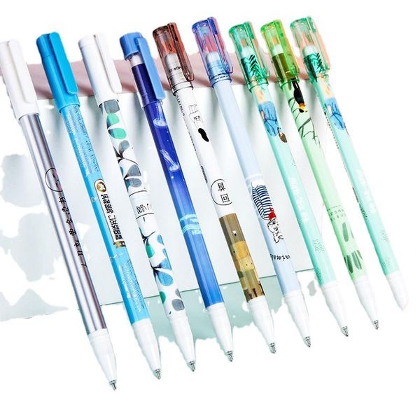 

gel pens 30-50 kawaii cartoon 0.5mm erasable neutral pen set student creative logo school office supplies gift seta lot of
