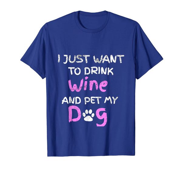

i just want to drink wine and pet my dog gift, White;black