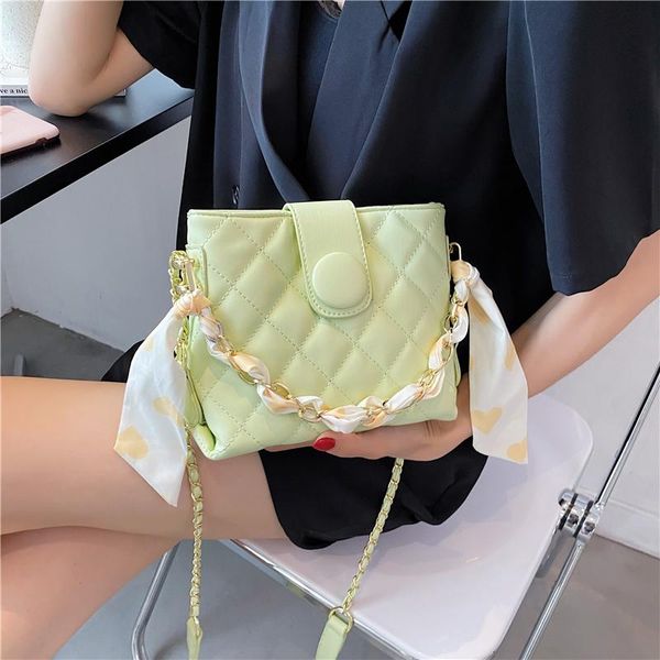 

evening bags luxury women crossbody bag fashion lingge shoulder pu leather handbags purse chain wild lady phone pack