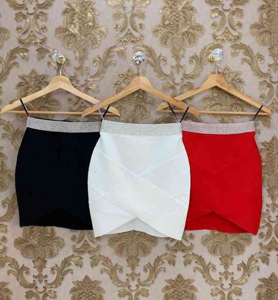 

red black white women skirt gold silver waist rayon mini bandage night club party
