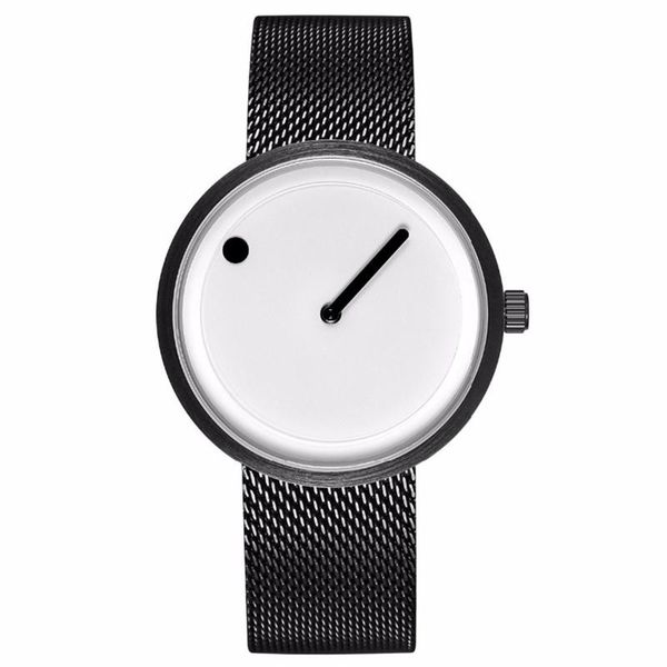 

wristwatches drop minimalist style stainless steel mesh men watch fashion creative sport analog quartz wrist relogio, Slivery;brown