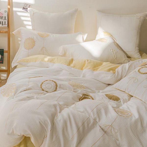 

bedding sets cotton quilt cover sheet set  size king duvet pillow case