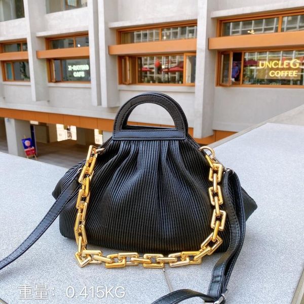 

evening bags gold chain brand designer handbags for women luxury hobo ladies shoulder bag fold female hand fashion