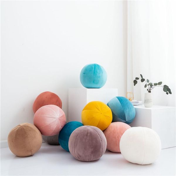 

solid color round sofa cushion pouf floor ottoman pgraphy props