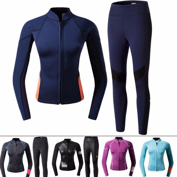 

2.5mm surfing wetsuits and pants in two piece for girls