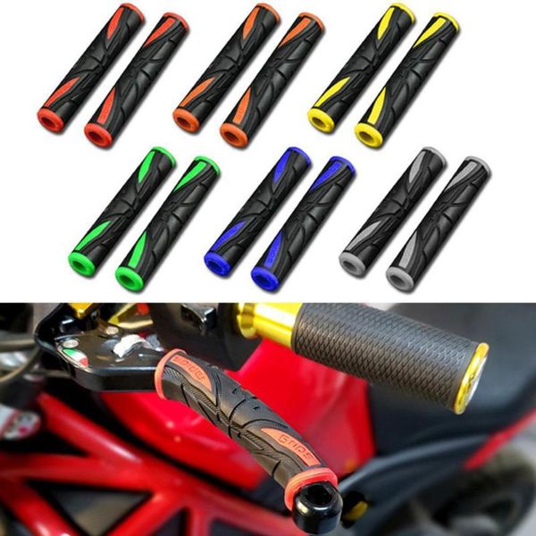 

handlebars 2pcs motorcycle handlebar brake lever grips protector rubber soft anti-slip universal handle bar cover accessories