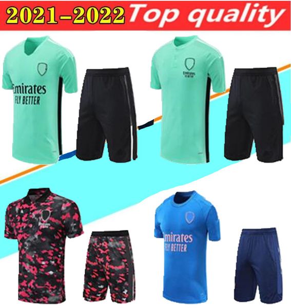 

2021 polo short sleeve soccer tracksuit survtement 21/22 pepe nicolas football jacket training suit chandal futbol jogging sets, Black