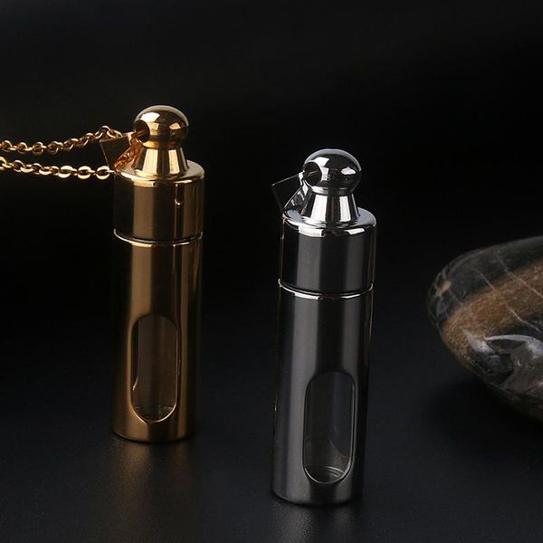 

pendant necklaces jewelry for neck womens perfume bottle pendants mens stainless steel transparent gold chains accessories, Silver
