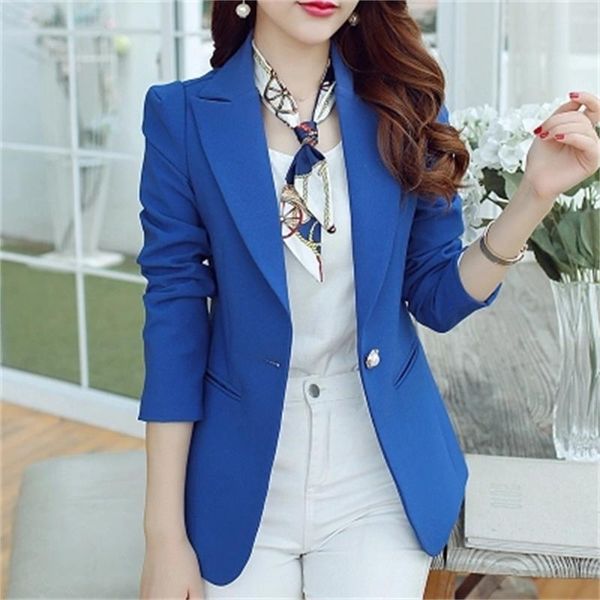 

women's suits & blazers 2021 autumn and winter korean version of the slim short fashion small suit jacket ladies wild casual olcareer w, White;black