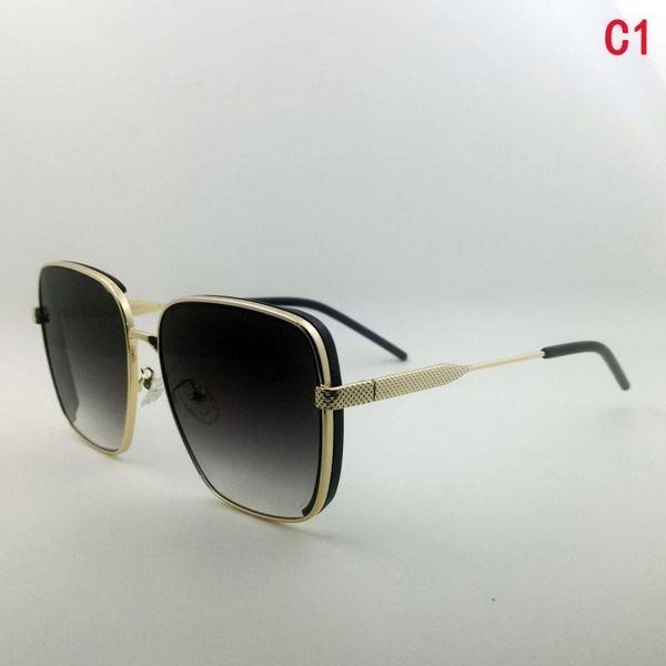 

fashion man woman european and american trend sunglasses ladies metal frame uv400 waterproof yellow square adumbral goggle mujeres, White;black