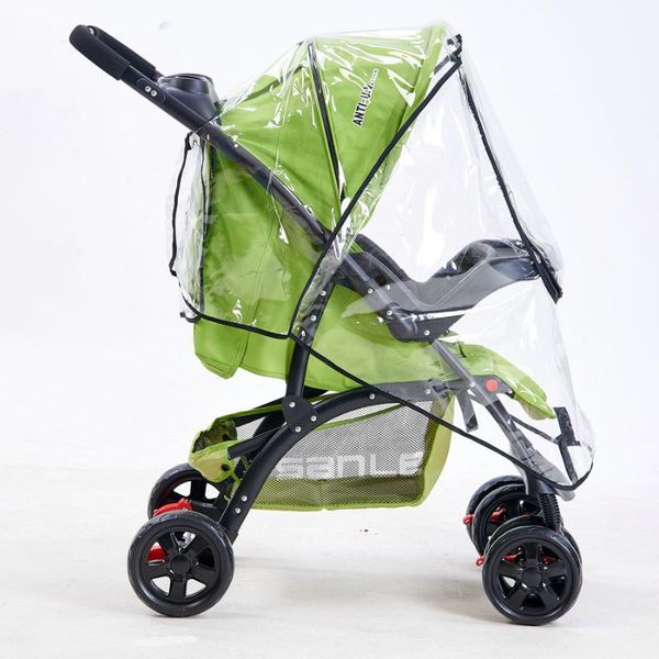 

stroller parts & accessories waterproof rain cover for transparent windproof raincoat baby cart zipper opens carriages pushchair