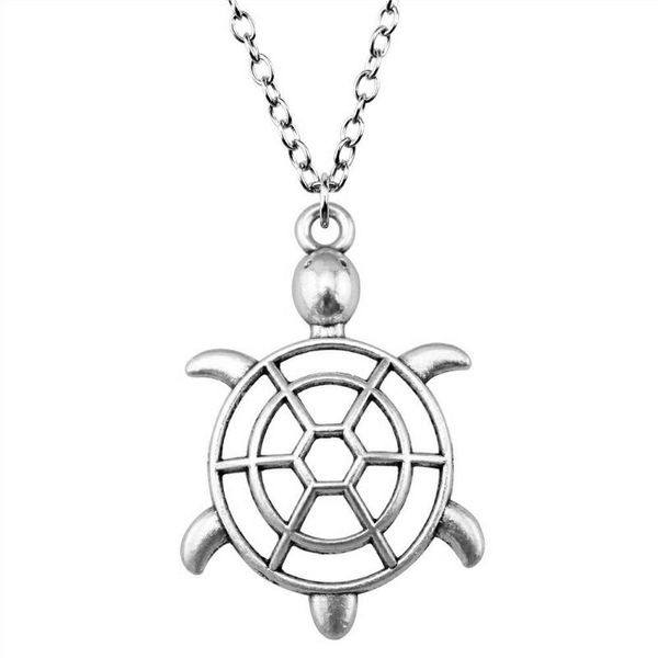 

pendant necklaces 1 piece 56x37mm tortoise charms necklace for women drop supplier pendants female gift, Silver