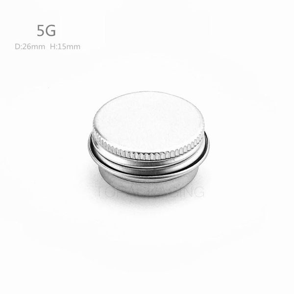 

storage bottles & jars 5g x 200 aluminum jar,with screw cap empty cosmetic container cream jar sample tin 5ml lip small metal pot nail
