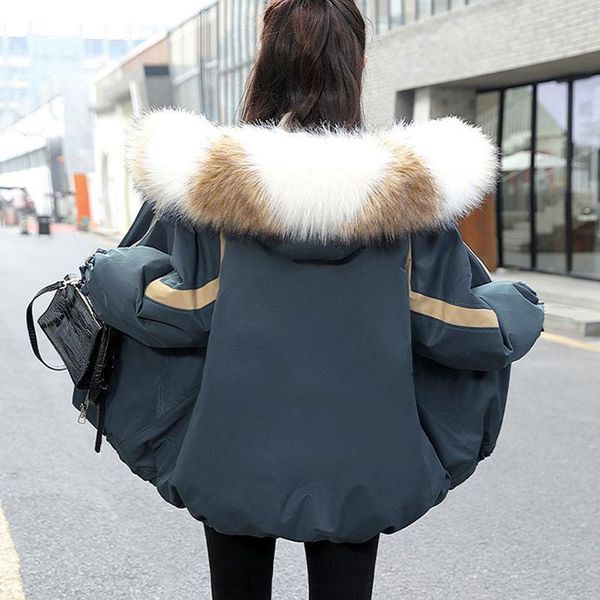

women's down & parkas winter short in the thick pie to overcome korean large size cargo cotton coat clothes women jacket, Black