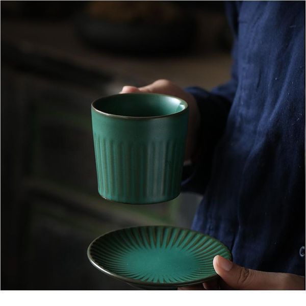 

200ml ceramic coffee cup japanese style teacup water cup stoare ceramic kungfu teacup whit plate cuisine d jlljfu