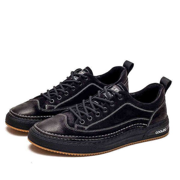 

board sho male students fashion sports men's casual leather autumn leather men's 2021 trendy white