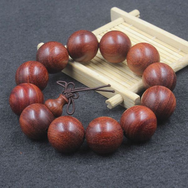 

red sandalwood buddha bead bracelet handmade blood 6-20mm men's and women's bracelet hand jewelry, Black