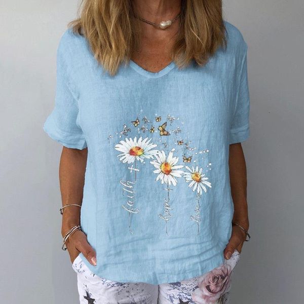 

women summer cotton linen blouse casual v neck short sleeve femme short sleeve blouse shirt new letter print plus size blusa womens, White